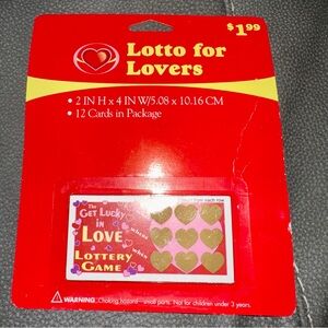 Vintage Lotto for Lovers Romantic Card Scratch off Game